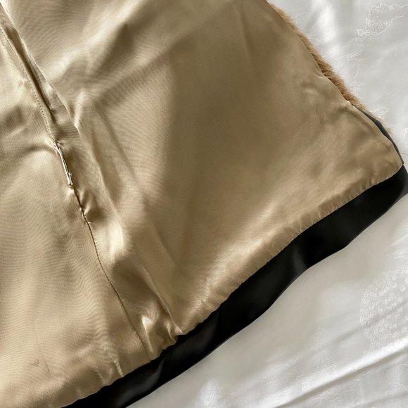 Vintage Zara Woman Faux Mink Fur Vest with Faux Leather Trim - Picture 9 of 15